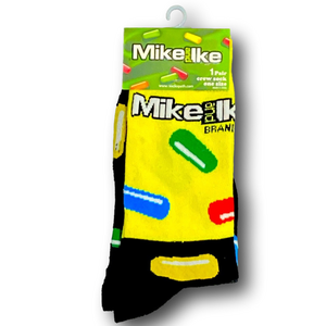 3/$20 Mike And Ike Retro Candy Funny Novelty Crew Socks - NWT